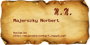Majerszky Norbert névjegykártya